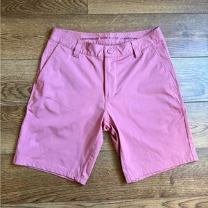 Rhone Mens Commuter Shorts Mens Size 28 Performance Red Salmon Pink Chino Golf